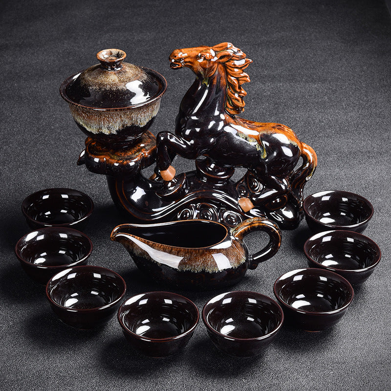 Kiln-Glazed Automatic Ceramic Tea Ceremony Set
