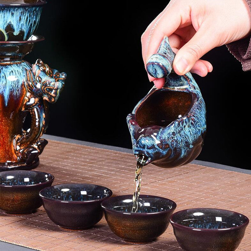 Kiln-Glazed Automatic Ceramic Tea Ceremony Set