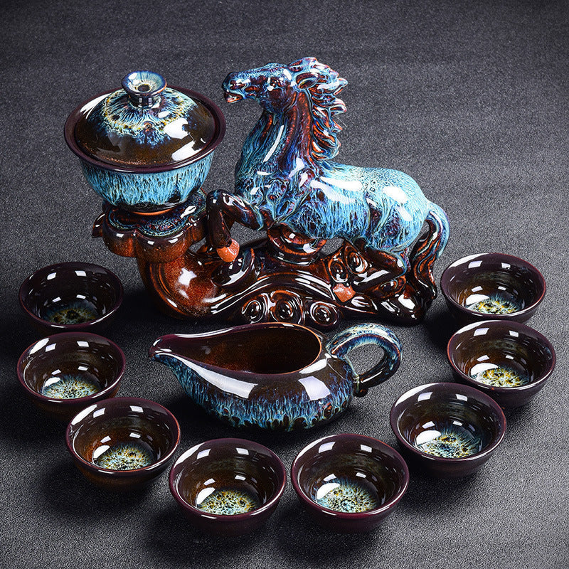 Kiln-Glazed Automatic Ceramic Tea Ceremony Set