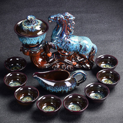 Kiln-Glazed Automatic Ceramic Tea Ceremony Set