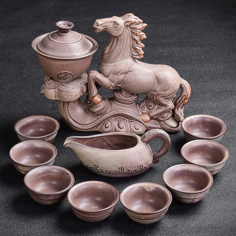 Kiln-Glazed Automatic Ceramic Tea Ceremony Set