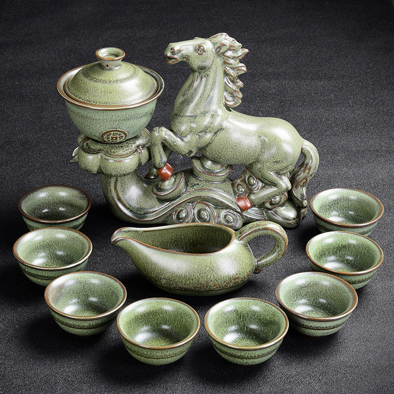 Kiln-Glazed Automatic Ceramic Tea Ceremony Set