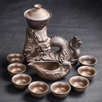 Kiln-Glazed Automatic Ceramic Tea Ceremony Set