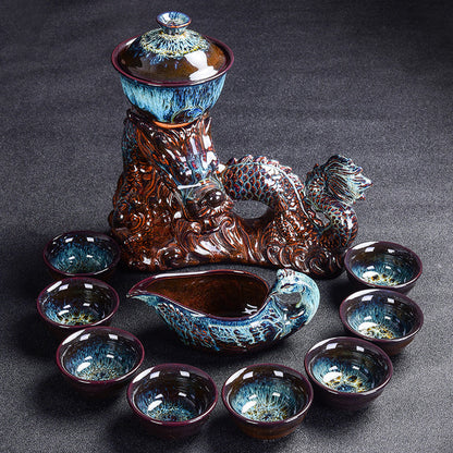 Kiln-Glazed Automatic Ceramic Tea Ceremony Set