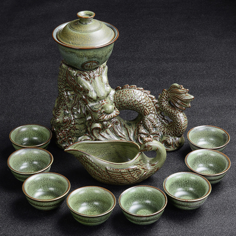 Kiln-Glazed Automatic Ceramic Tea Ceremony Set