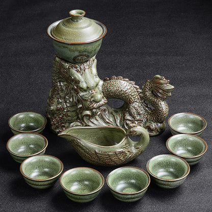 Kiln-Glazed Automatic Ceramic Tea Ceremony Set