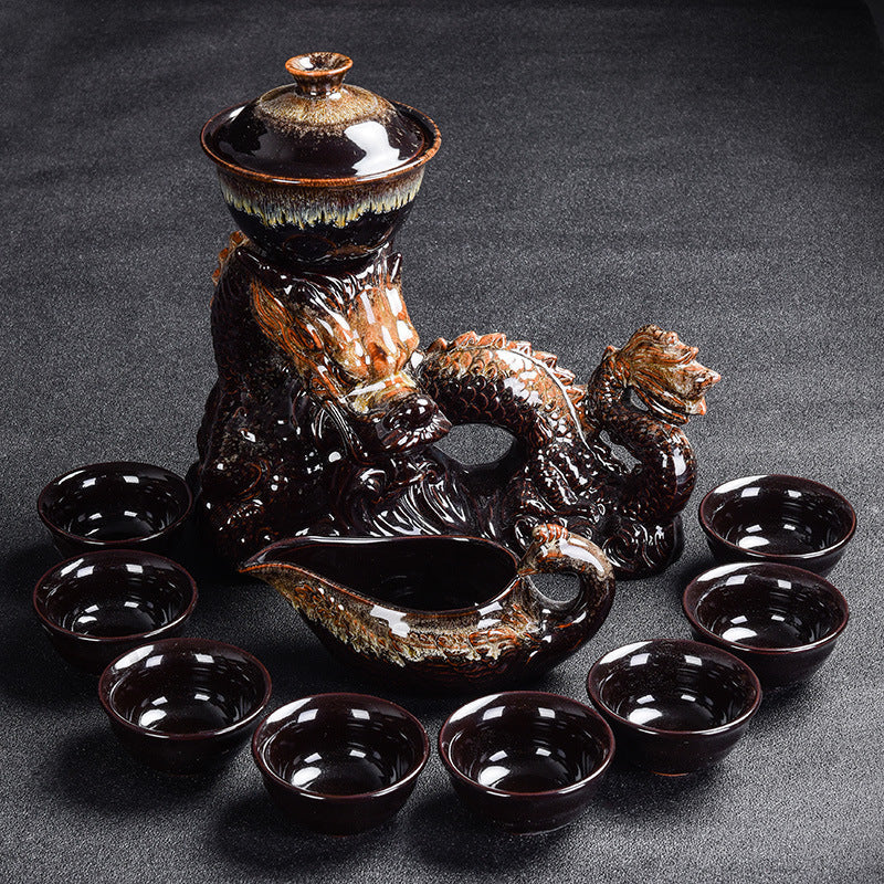 Kiln-Glazed Automatic Ceramic Tea Ceremony Set