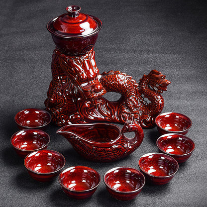 Kiln-Glazed Automatic Ceramic Tea Ceremony Set