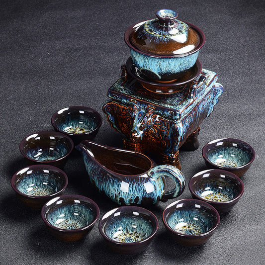 Kiln-Glazed Automatic Ceramic Tea Ceremony Set
