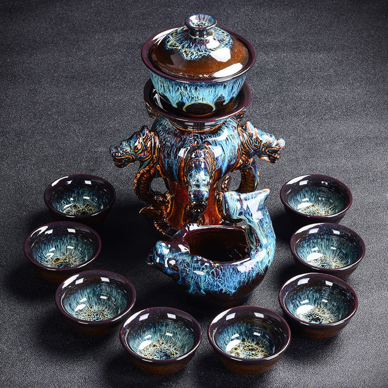 Kiln-Glazed Automatic Ceramic Tea Ceremony Set