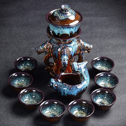 Kiln-Glazed Automatic Ceramic Tea Ceremony Set