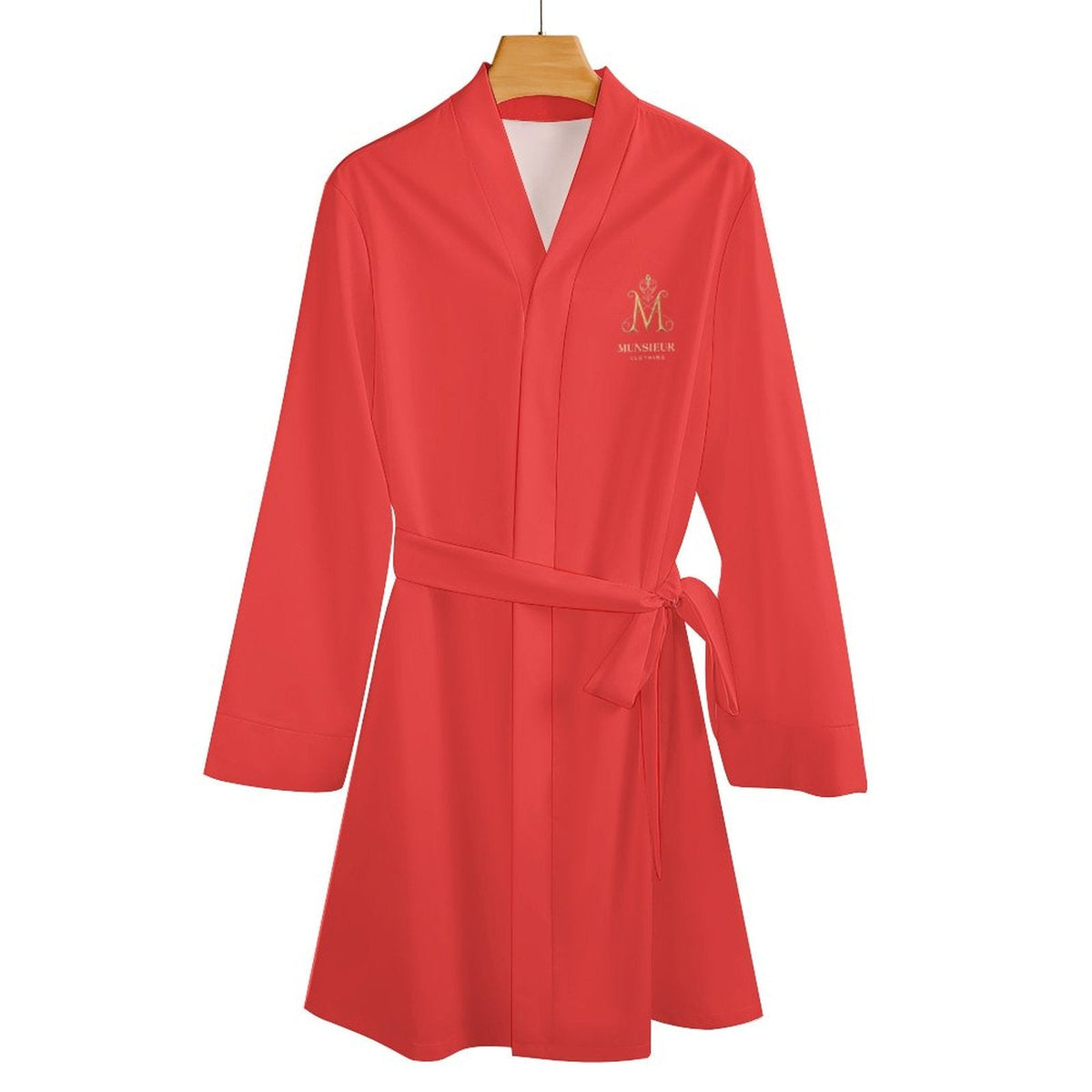 Velura Luxe Belted Robe — Long Sleeve Sash Waist Loungewear