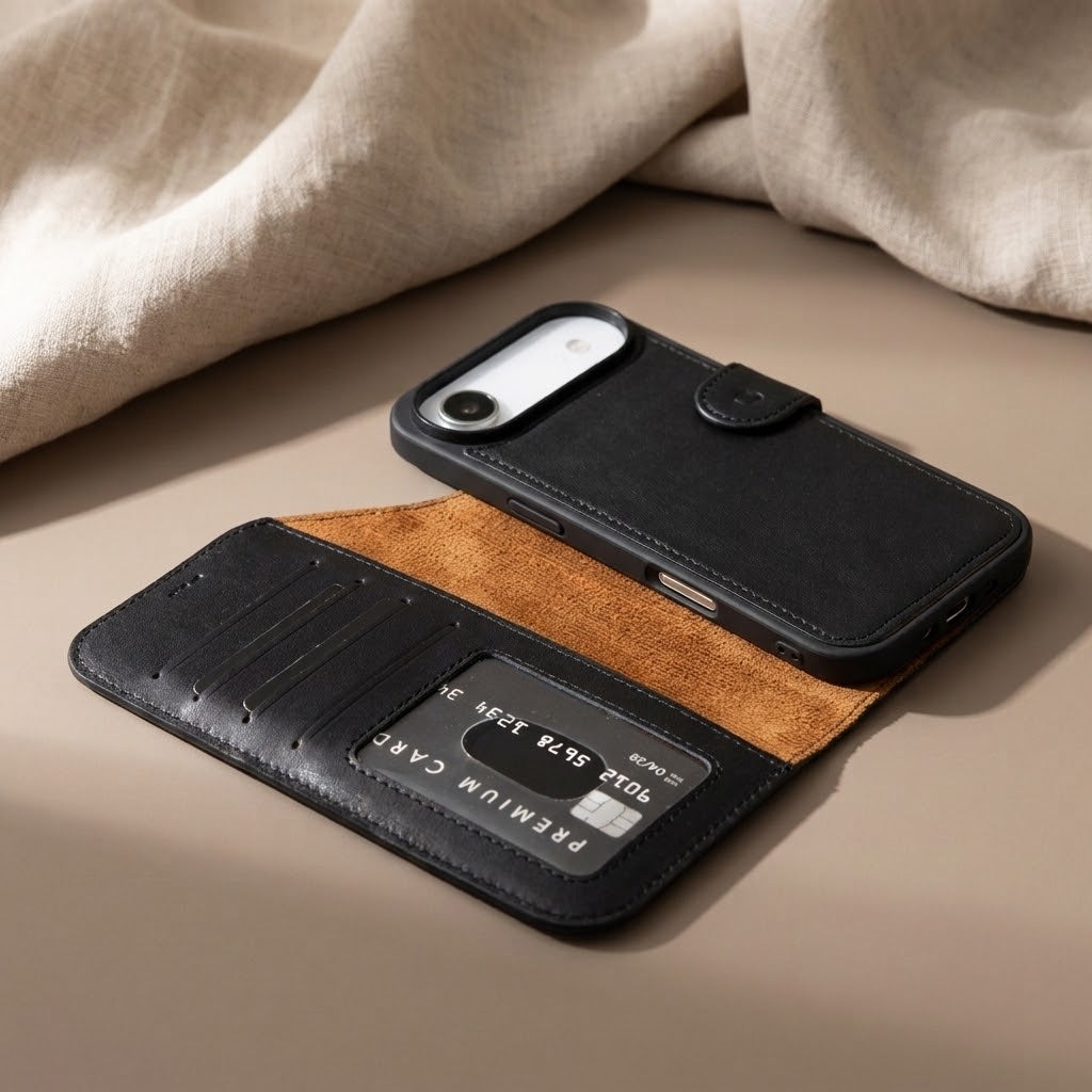 Casper iPhone 17 Air Leather Wallet Case – MagSafe Compatible