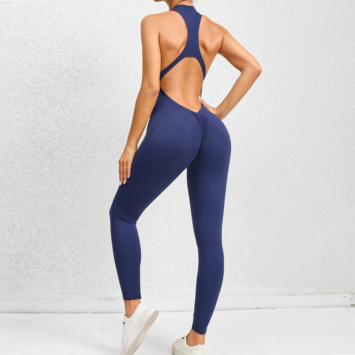 Velura Zip-Front Sculpt Active Jumpsuit