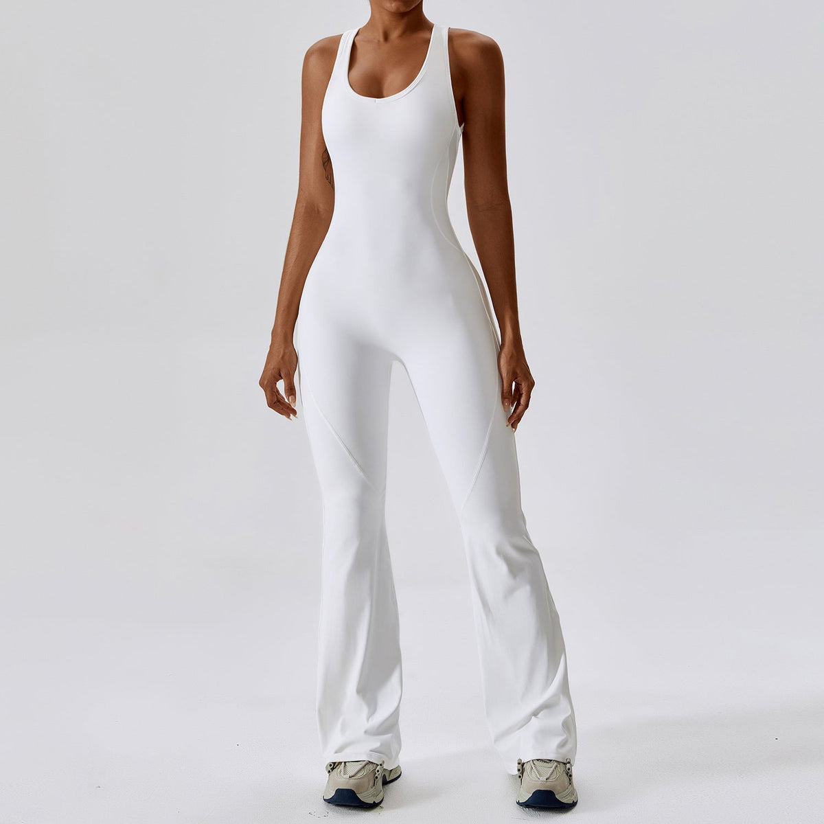 Velura Flare-Leg Quick-Dry Active Jumpsuit