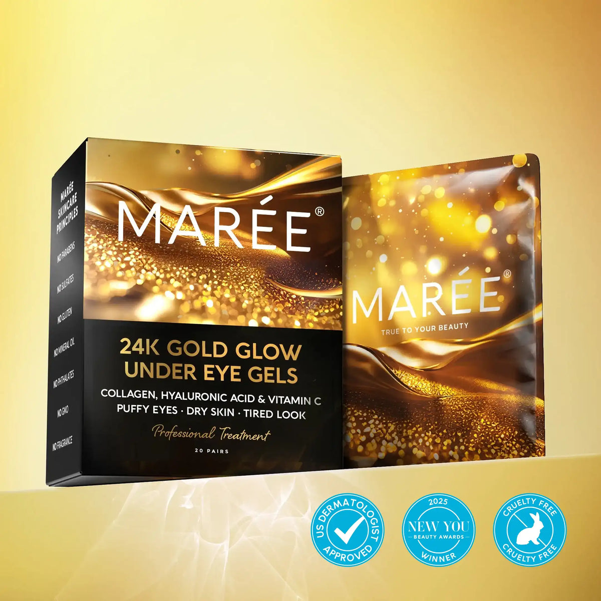 Maree 24K Gold Hydrogel Eye Patches