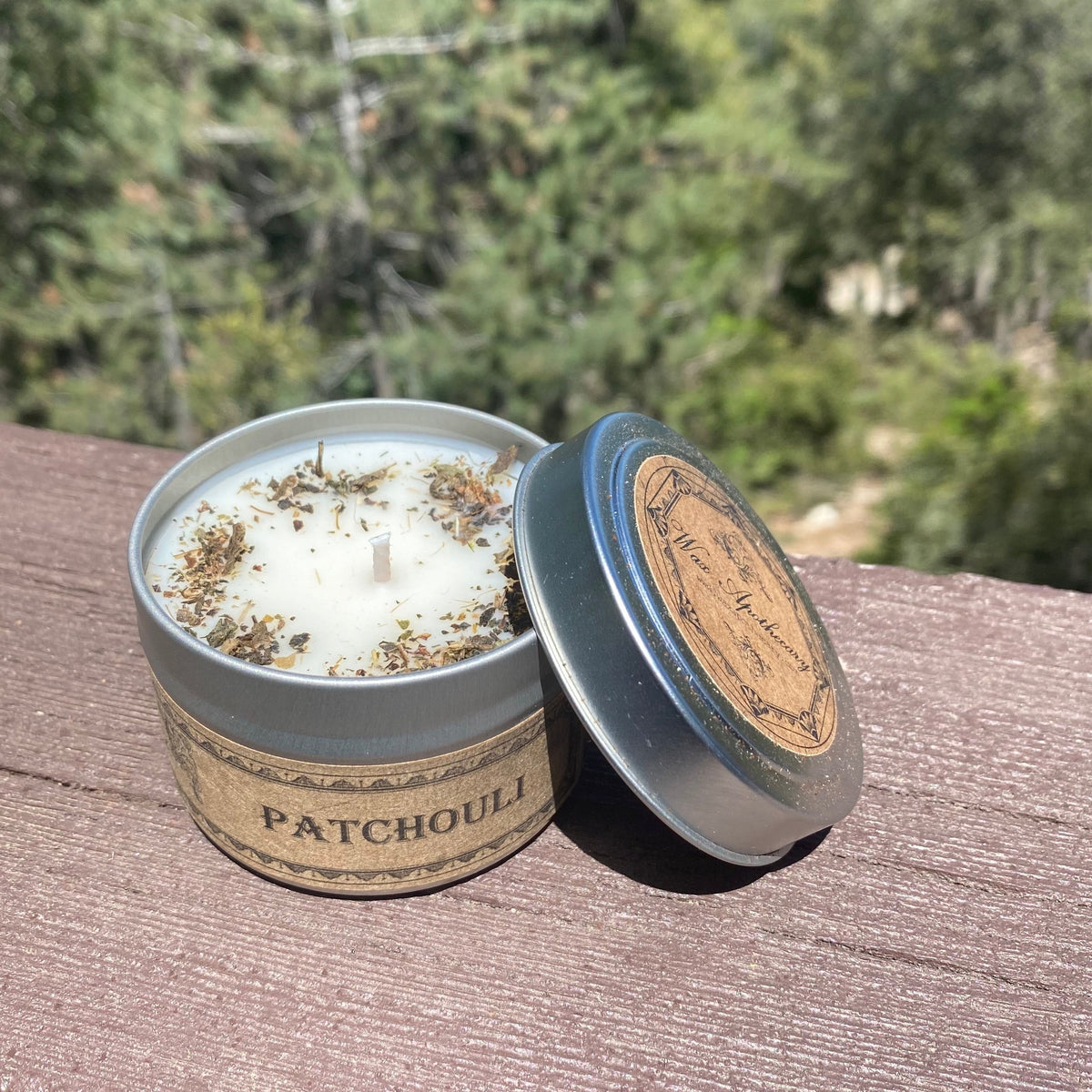Patchouli Botanical Candle Travel Tin