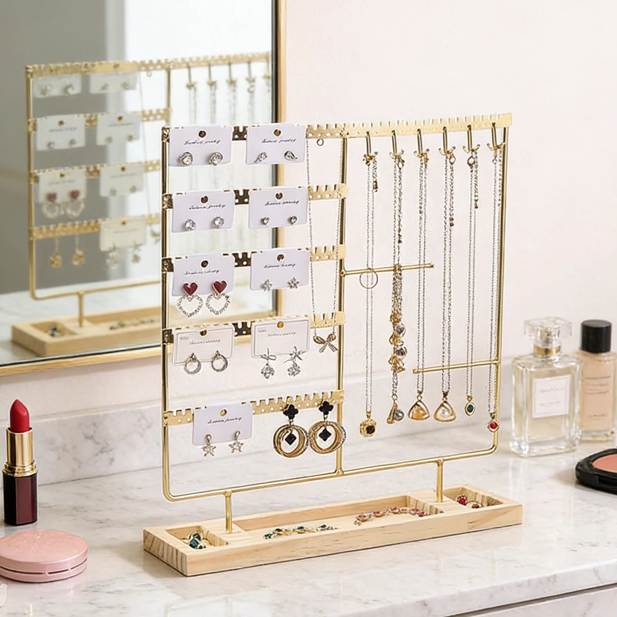 Premium Metal Jewelry Organizer Stand - Velura14k Luxury Display