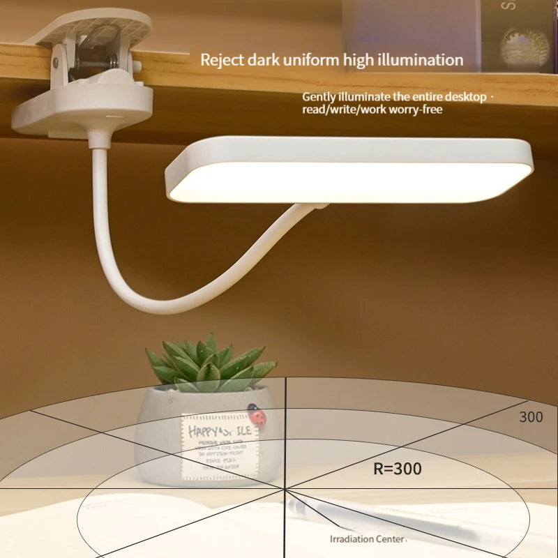 Premium LED Clip-On Desk Lamp - Velura14k Eye Care Light