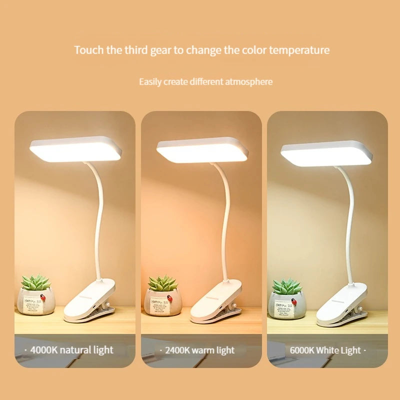 Premium LED Clip-On Desk Lamp - Velura14k Eye Care Light