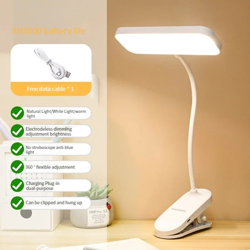 Premium LED Clip-On Desk Lamp - Velura14k Eye Care Light
