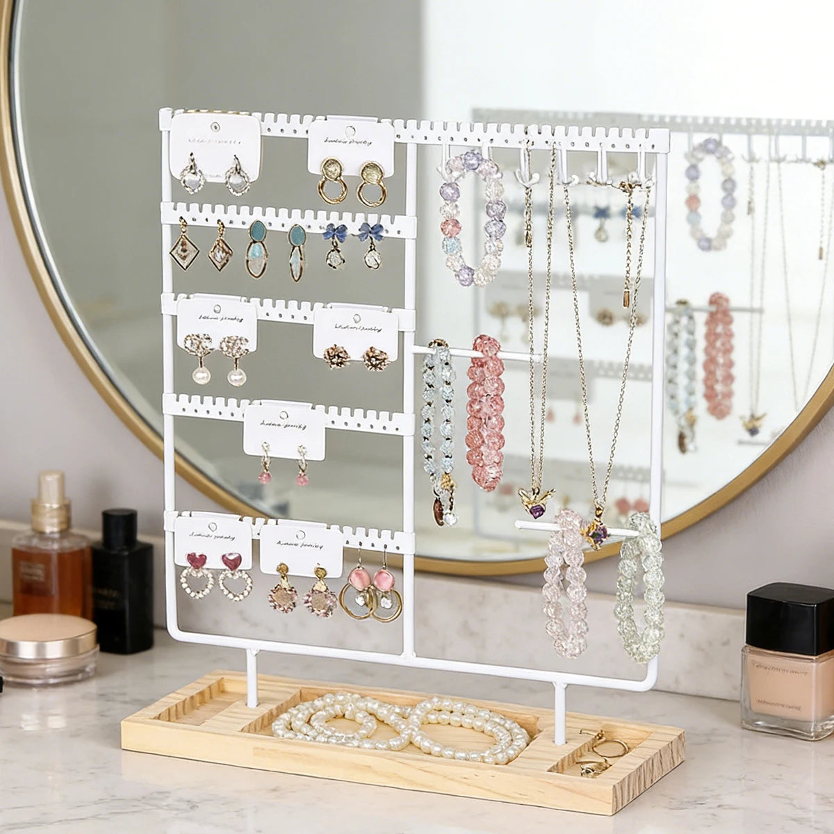 Premium Metal Jewelry Organizer Stand - Velura14k Luxury Display