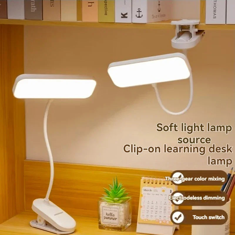 Premium LED Clip-On Desk Lamp - Velura14k Eye Care Light
