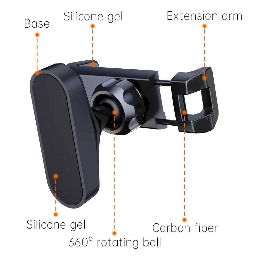 Premium 360° Magnetic Phone Holder - Velura14k Universal Clamp Mount