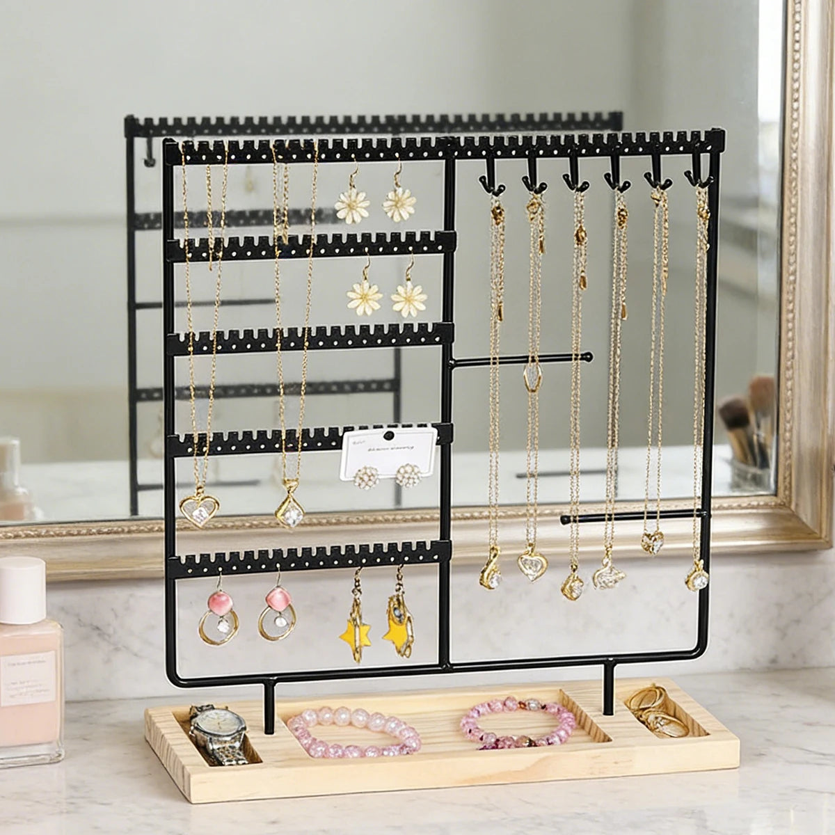 Premium Metal Jewelry Organizer Stand - Velura14k Luxury Display