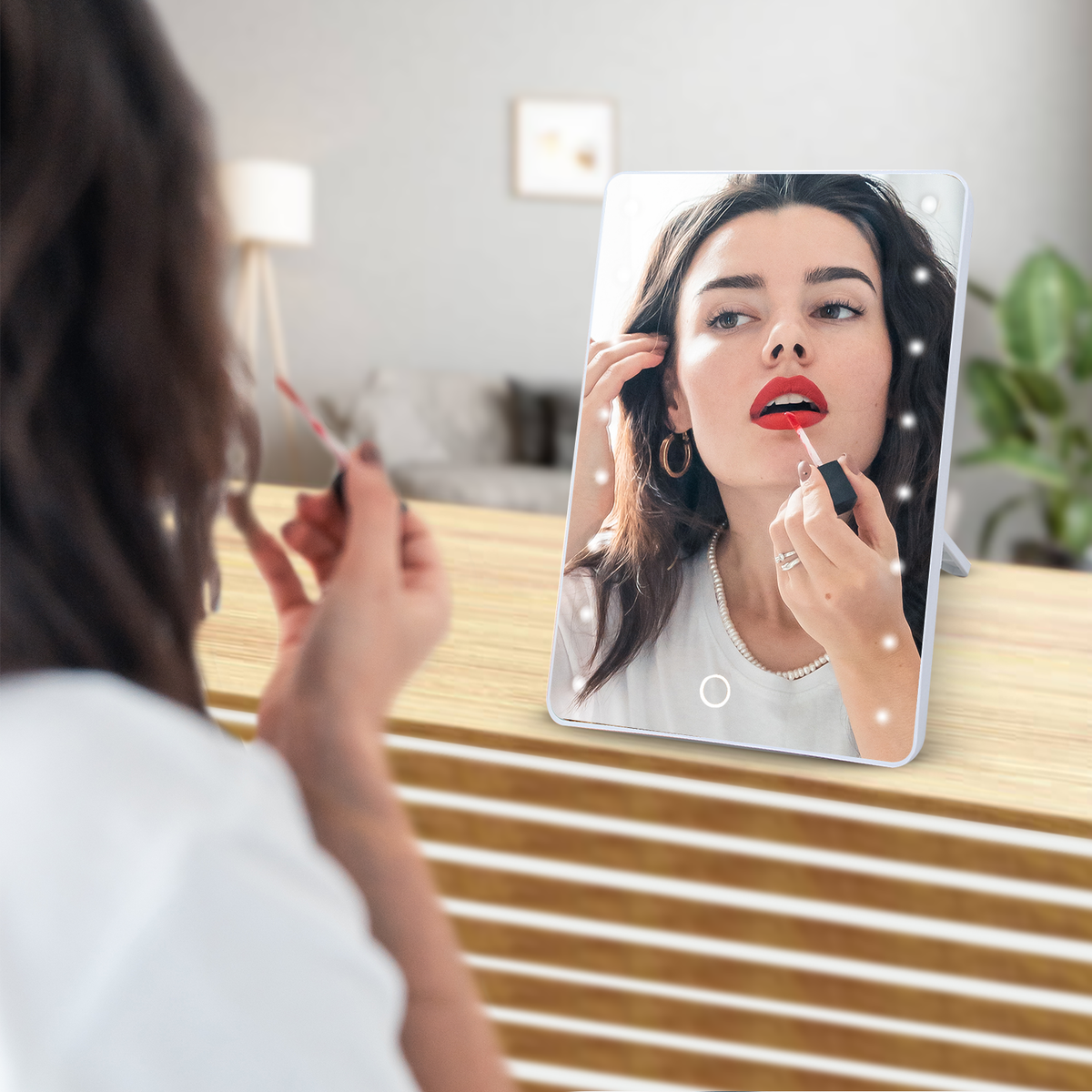 Smart Mirror Touchscreen Makeup Vanity-3
