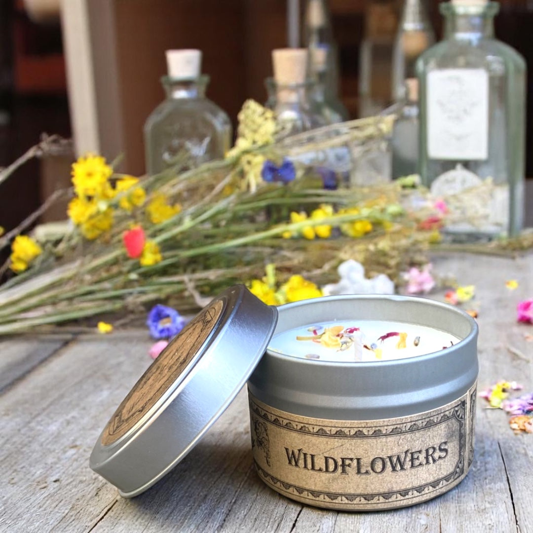 Wildflowers Botanical Candle Travel Tin