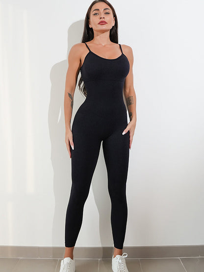 Velura Seamless Strappy Unitard Jumpsuit