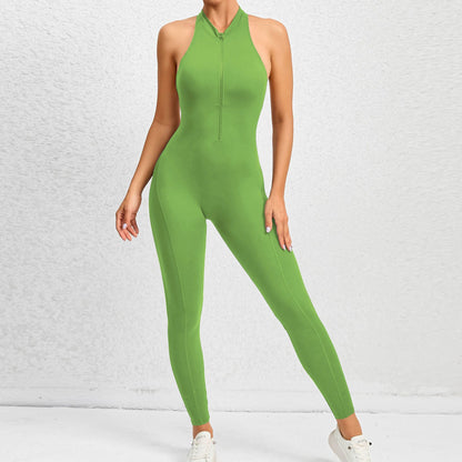 Velura Zip-Front Sculpt Active Jumpsuit