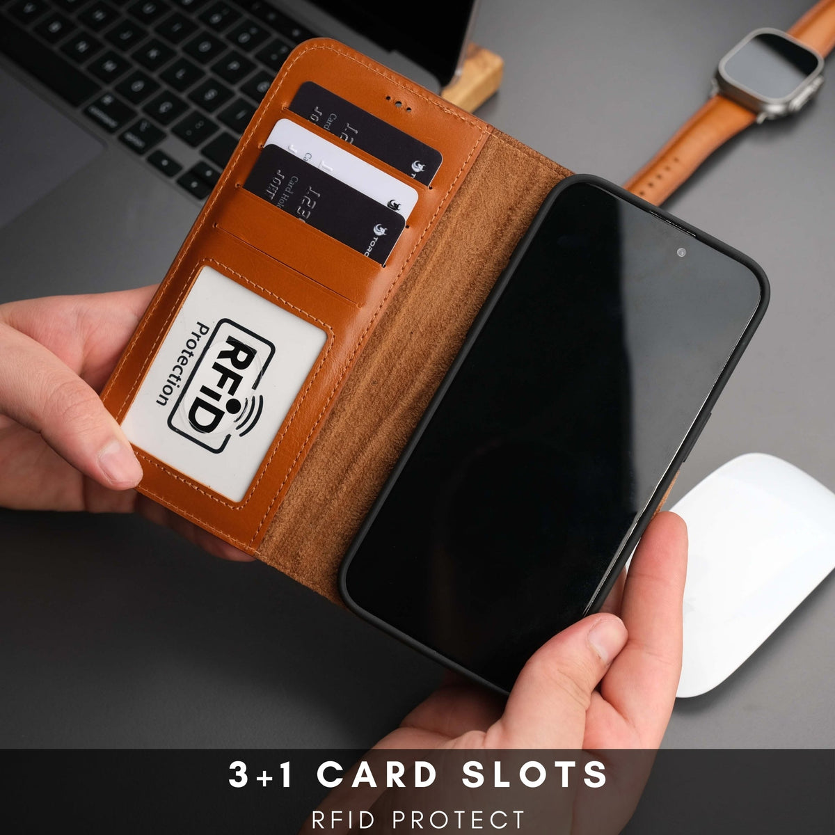 Casper iPhone 16 Pro Wallet Case Leather MagSafe-4