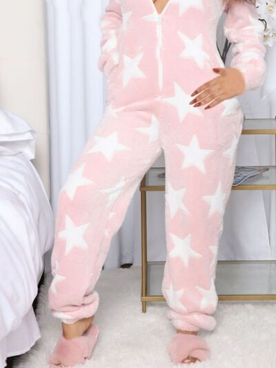 Velura Printed Zip-Up Lounge Set — Luxury Stretch Loungewear for Women