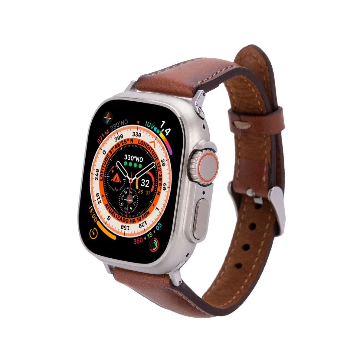 Evansville Slim Leather Bands for Apple Watch 9, Ultra 2 & SE-0