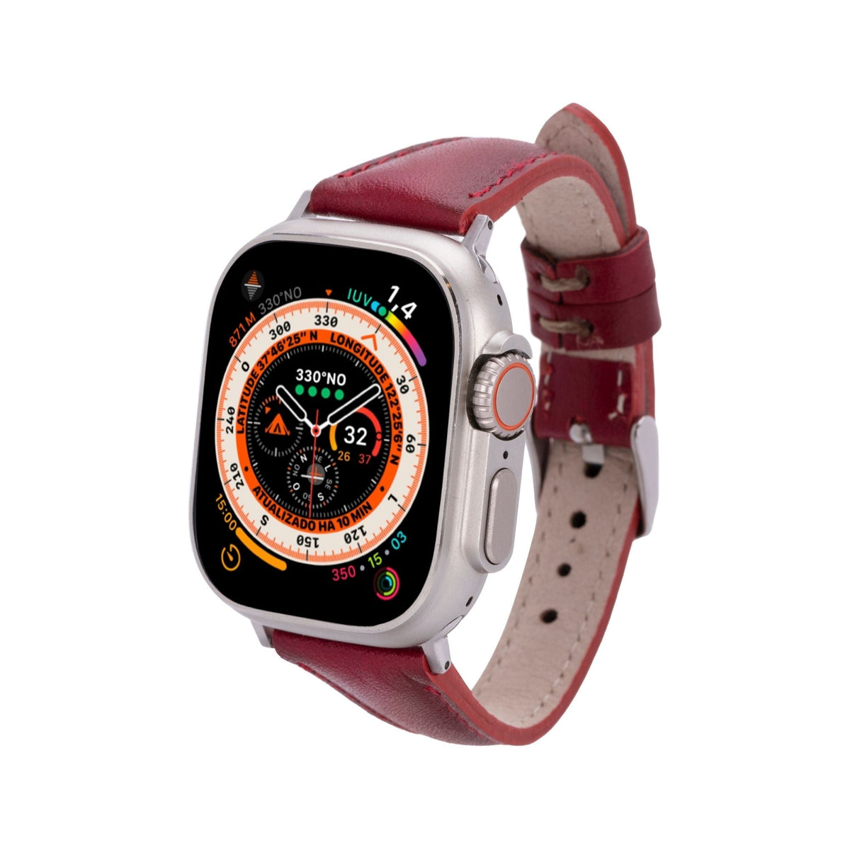 Evansville Slim Leather Bands for Apple Watch 9, Ultra 2 & SE-9