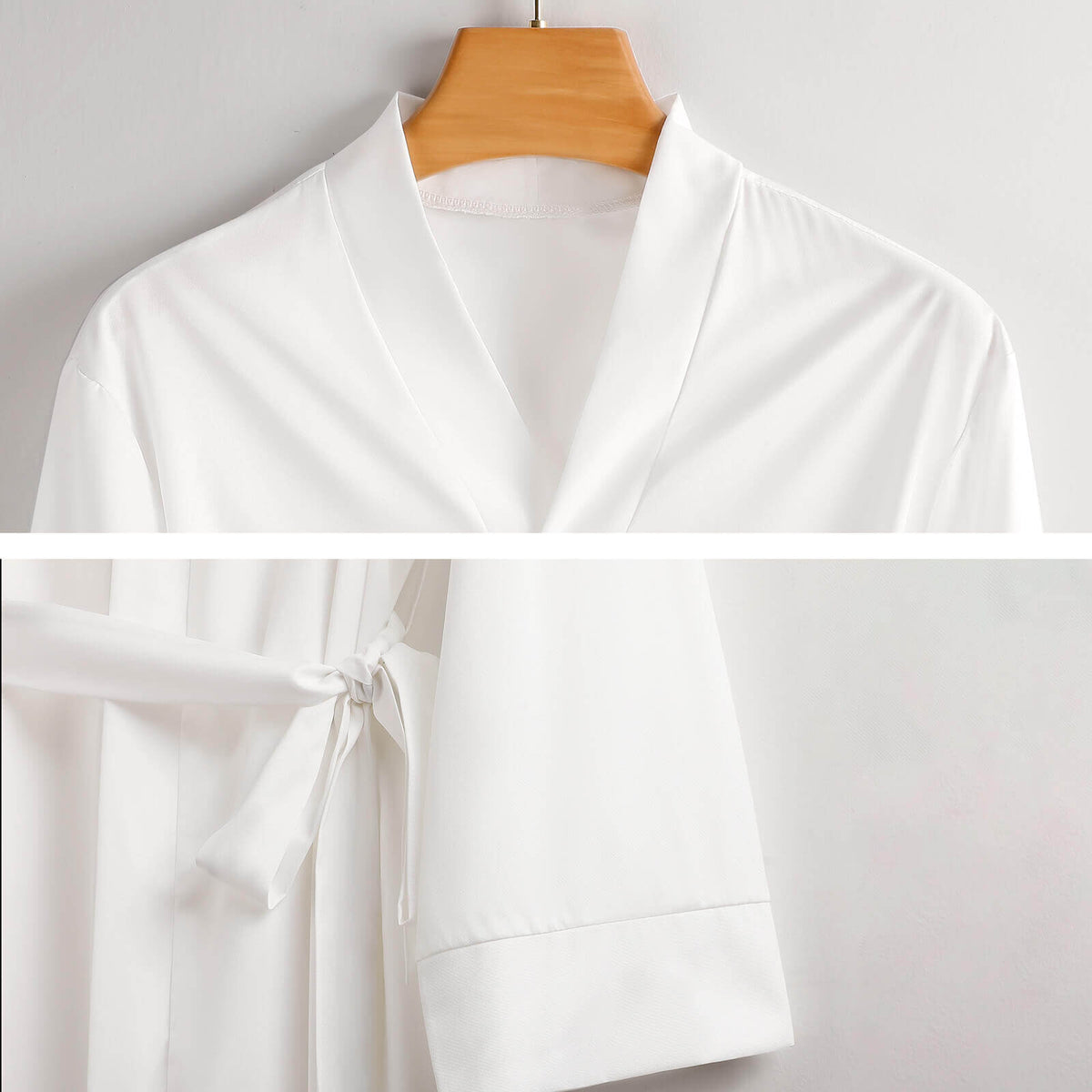 Velura Luxe Belted Robe — Long Sleeve Sash Waist Loungewear