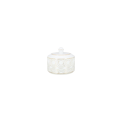 CASANOI Infinity Gold-Rimmed 11-Piece Porcelain Tea Service for 4