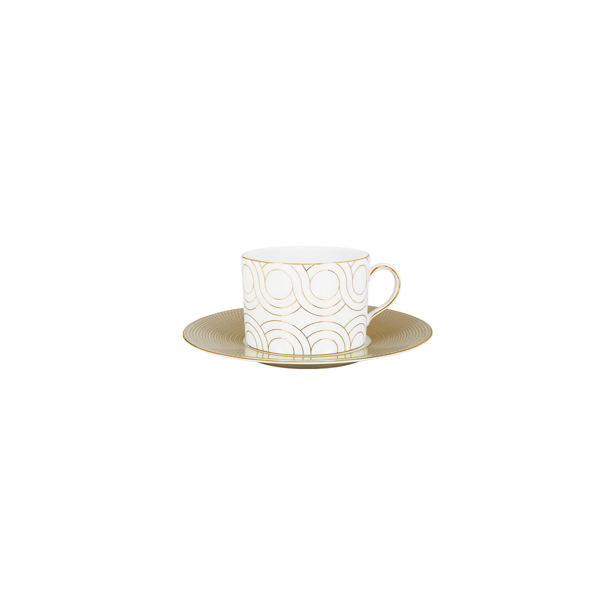 CASANOI Infinity Gold-Rimmed 11-Piece Porcelain Tea Service for 4