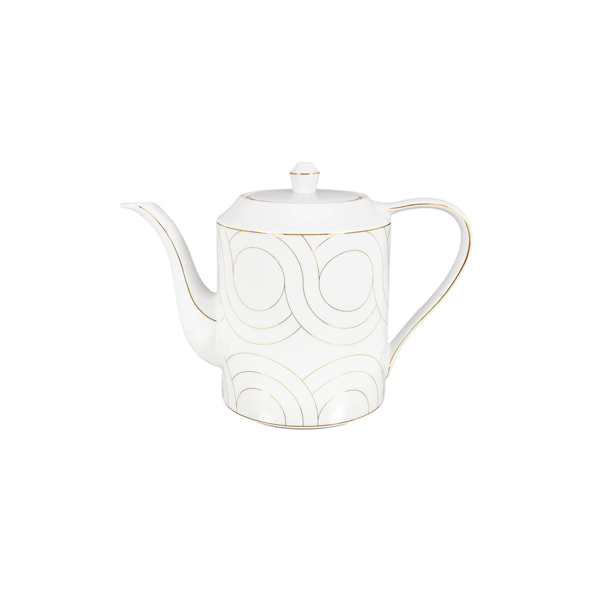 CASANOI Infinity Gold-Rimmed 11-Piece Porcelain Tea Service for 4