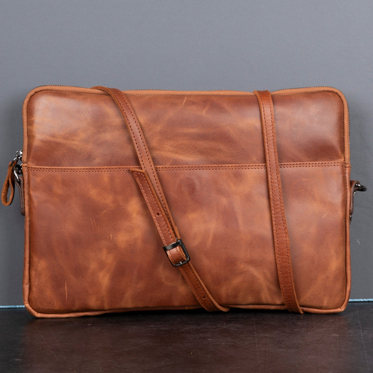 Seward Leather Laptop Bag with Shoulder Strap - MacBook Sleeve 14" & 16"-1